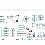 座席の一定期間の利用率を色塗りしたグラフです。